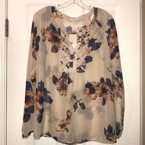 Pleione floral blouse